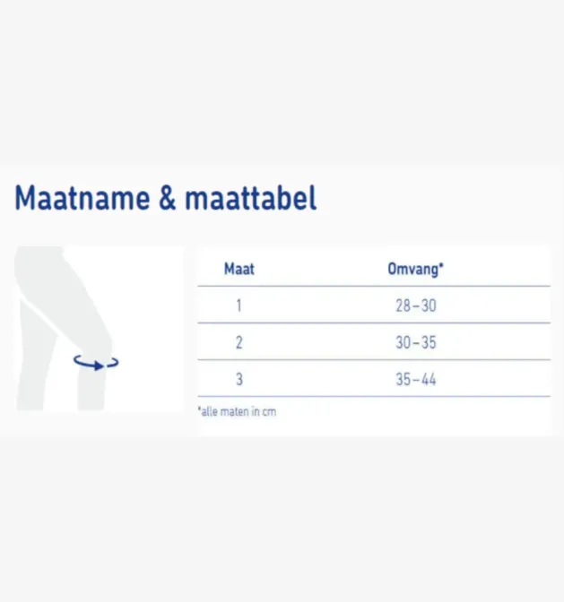 Bauerfeind braces genupoint patellabrace - maattabel